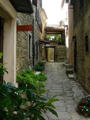 Typical Cobbled Laneway In Groznjan